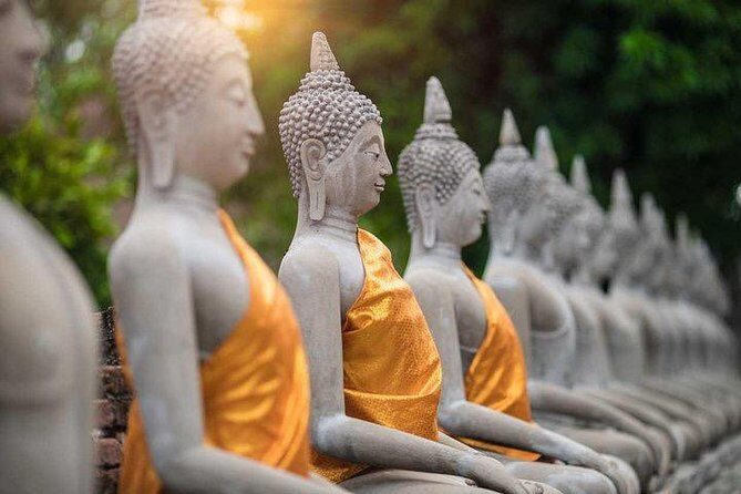 Afternoon Ayutthaya heritage site & River Boat Ride at Sunset - Wat Yai Chaya Mongkol: The Towering Chedi and Garden Calm