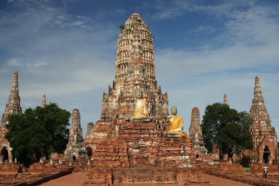 Wat Chaiwatthanaram temple in Ayutthaya by day